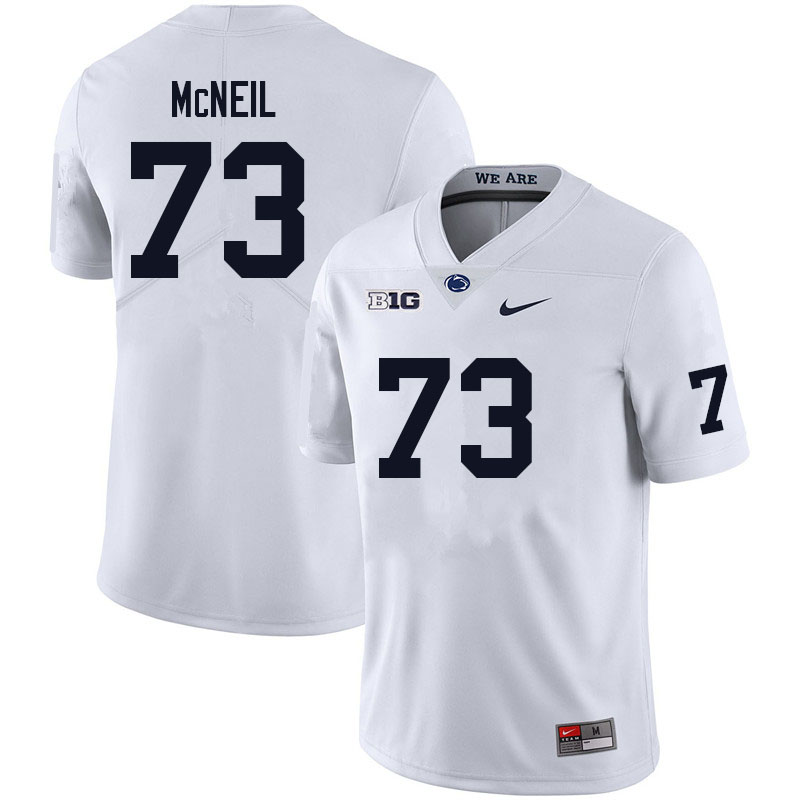 Men #73 Maleek McNeil Penn State Nittany Lions College Football Jerseys Sale-White